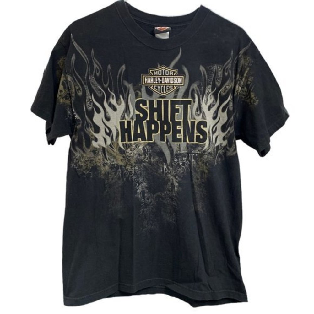 Vintage Shift Happens Grand Teton Harley Davidson Tee Shirt